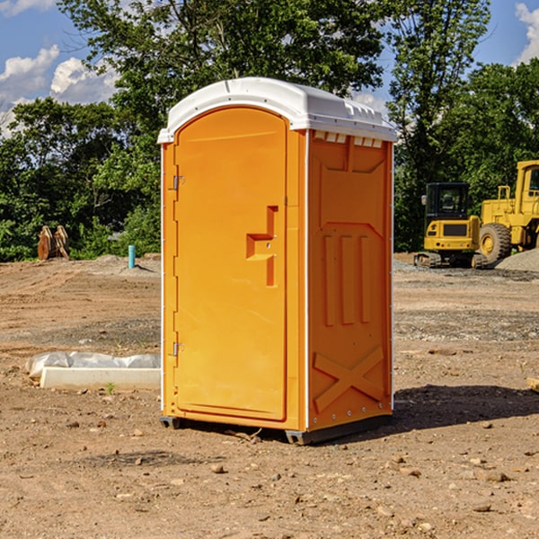 how often are the porta potties cleaned and serviced during a rental period in Celestine IN